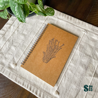 Enokitake Hand Printed Sketchbook