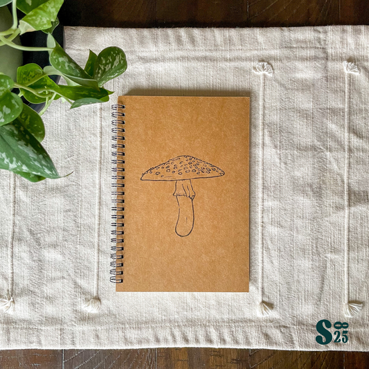 Fly Agaric Hand Printed Notebook