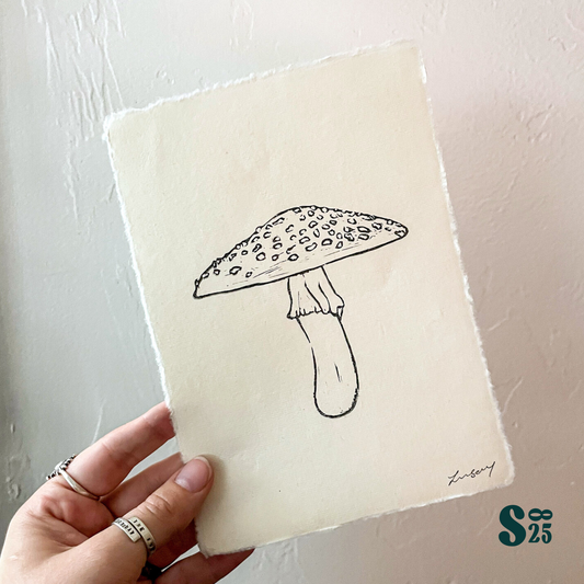 Fly Agaric Handmade Print