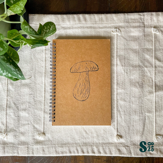 King Bolete Hand Printed Notebook