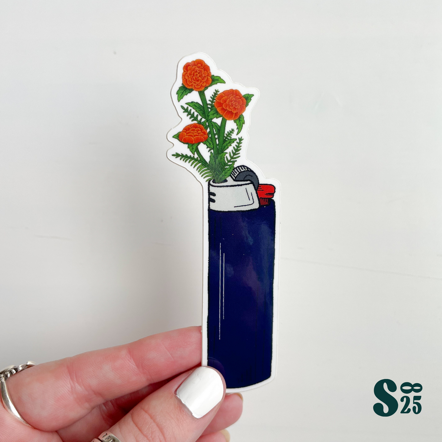 Marigold Lighter Sticker - Gloss