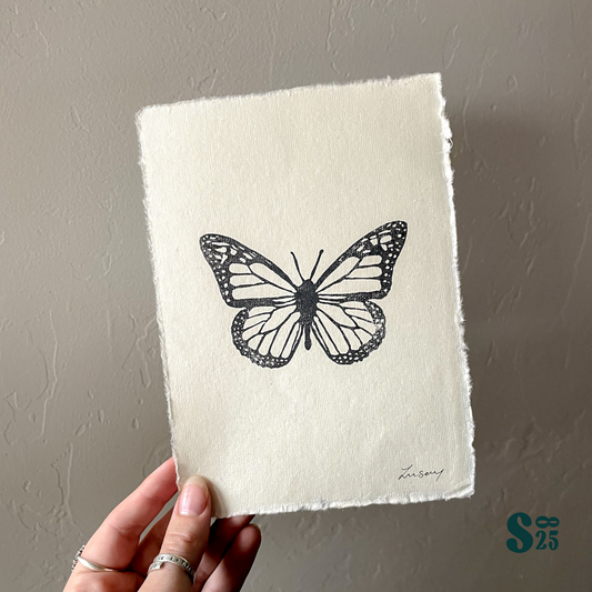 Monarch Butterfly Handmade Print