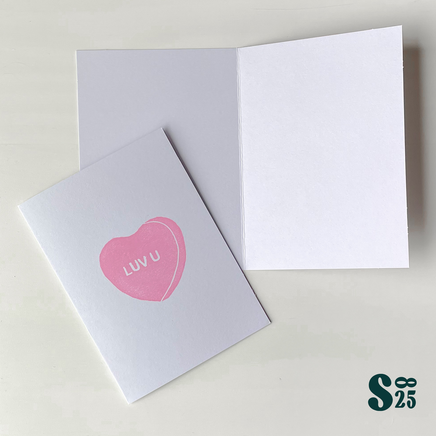 Candy Heart Handmade Folded Card