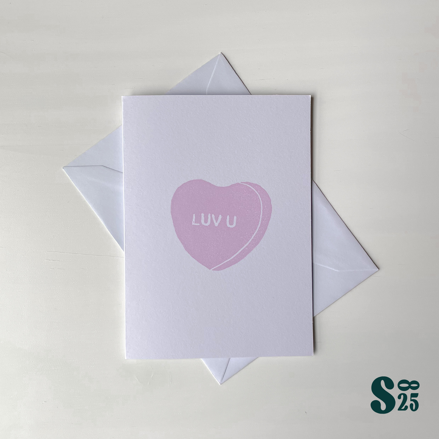 Candy Heart Handmade Folded Cards - Pack of 3