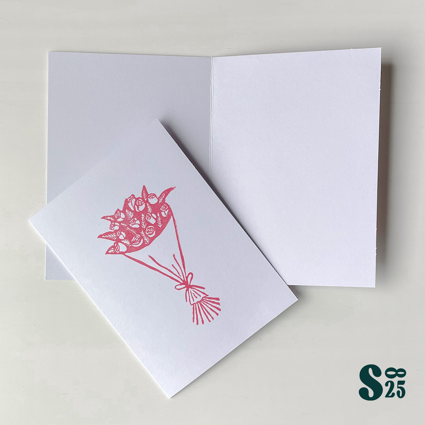 Flower Bouquet Handmade Folded Cards - Pack of 3