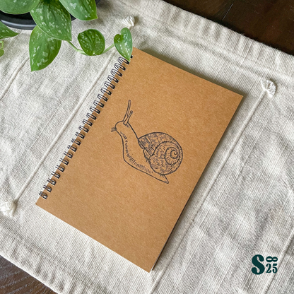 Snail Hand Printed Sketchbook