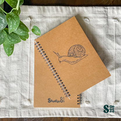 Snail Hand Printed Notebook