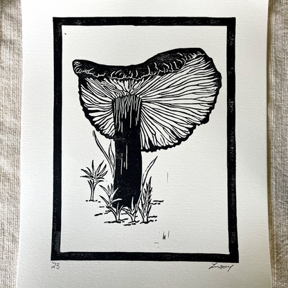 Velvet Milk Cap Handmade Print