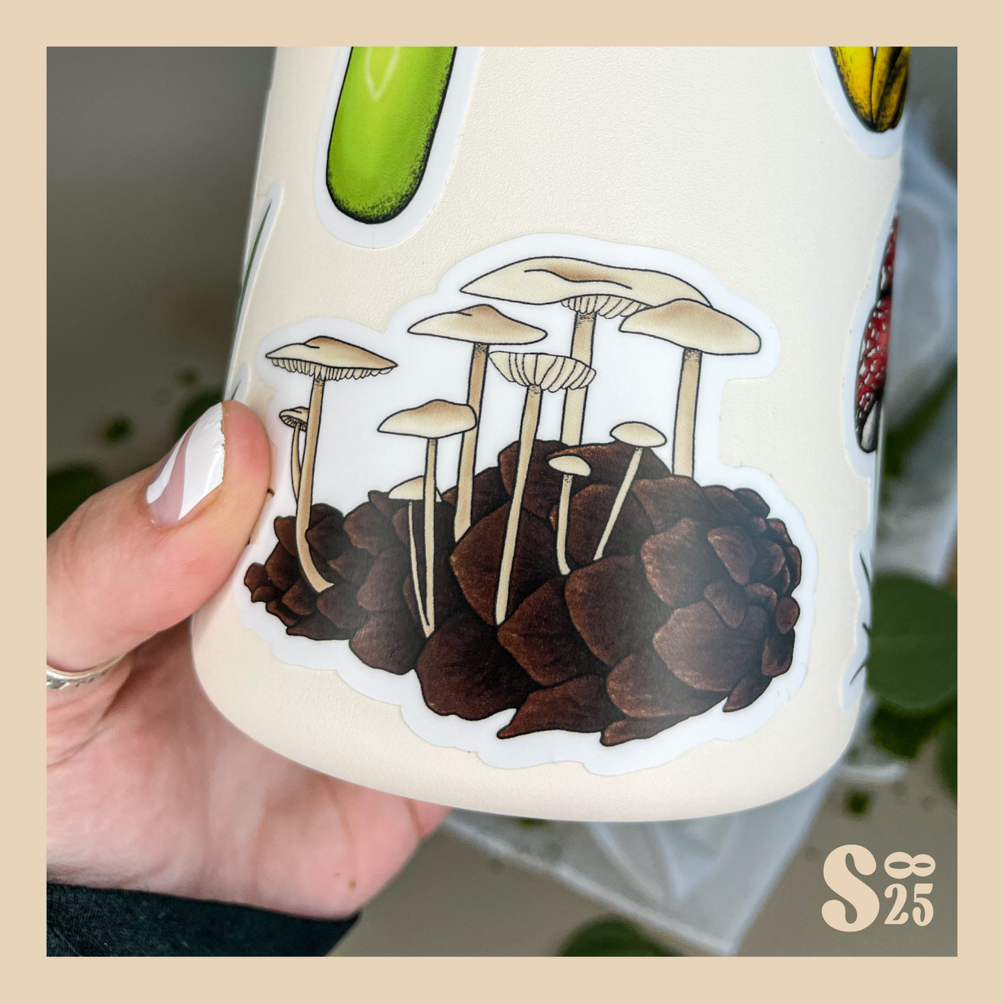 Pine Cone Cap Sticker